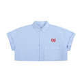 Women’s Striped Boxy Cropped Shirt