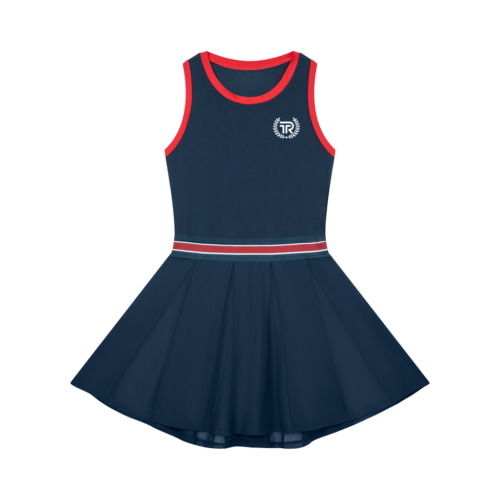 Women's Color Block A-Line Sleeveless Dress
