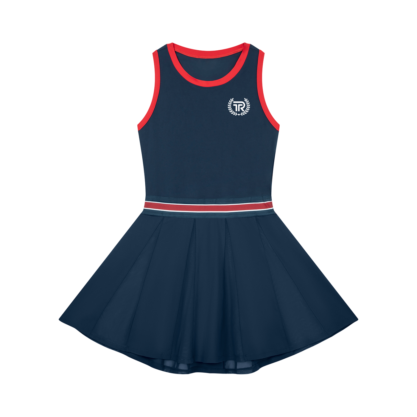 Women's Color Block A-Line Sleeveless Dress